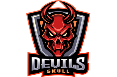 Devils skull esport mascot logo design