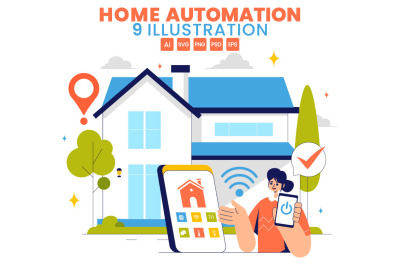 9 Smart Home Automation Illustration