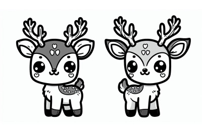 Cartoon Deer Standing