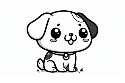 Cartoon Dog Sitting