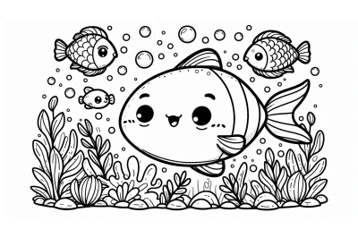 Cartoon Fish Swimming