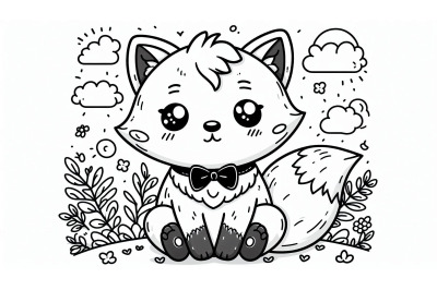 Cartoon Fox Sitting