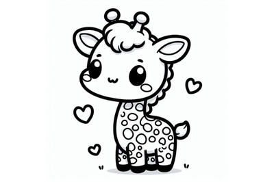 Cartoon Giraffe Standing