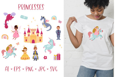 Princesses collection SVG File