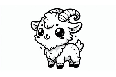 Cartoon Goat Standing