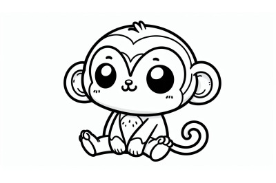 Cartoon Monkey Sitting