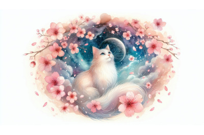 Cherry Petals Cat