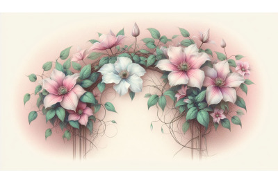 Clematis Arch Pastel