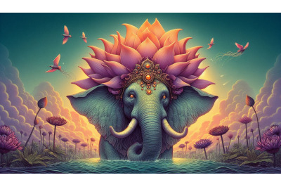 Elephant Lotus Fantasy