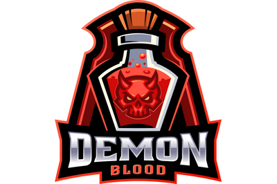 Demon blood esport mascot logo design