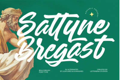 Sattyne Bregast - Bold Brush Font Type