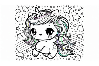 Cartoon Baby Unicorn