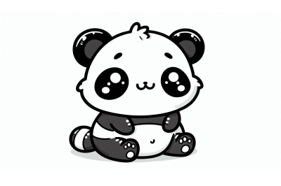 Cartoon Panda Sitting