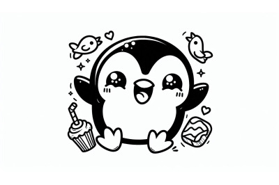 Cartoon Penguin Smile