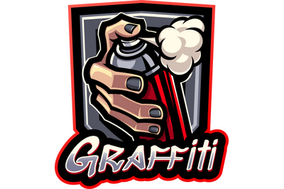 Graffiti esport mascot logo design