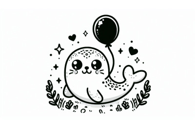 Cartoon Seal Balloon