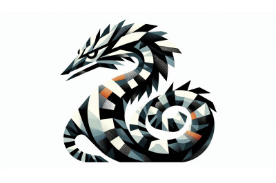 Cubist Sea Serpent
