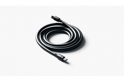 Curled Black Cable Minimal