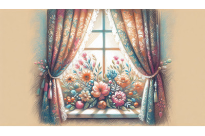 Curtain Window Pastel