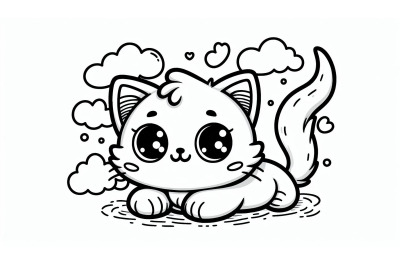 Cute Cat Lying