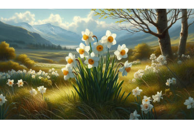 Daffodil Meadow Realism