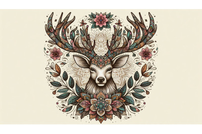 Deer Mandala Antlers