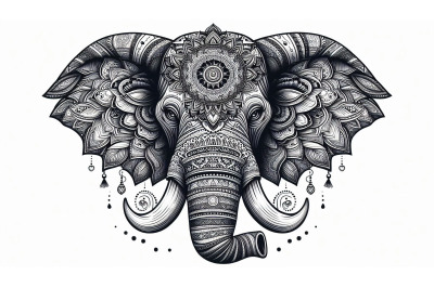 Elephant Mandala Head