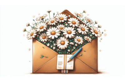 Envelope Daisy Pastel
