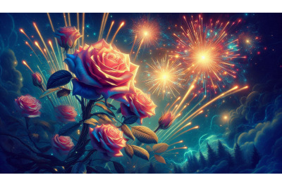 Firework Rose Surreal