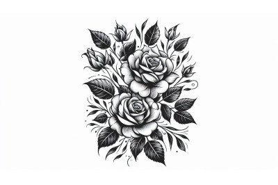 Floral Sketch Tattoo