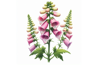 Foxglove Blossom Watercolor