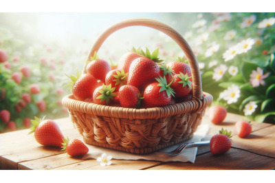 Fresh Strawberries Basket