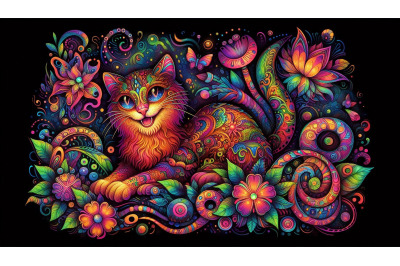 Glowing Cat Flowers