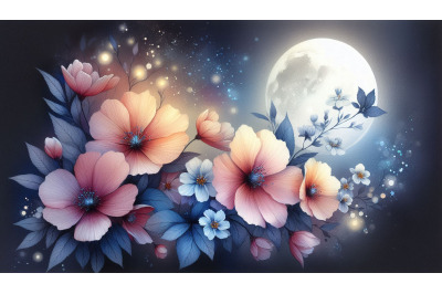 Glowing Moonlight Flowers