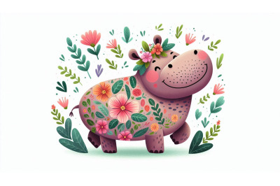 happy hippo