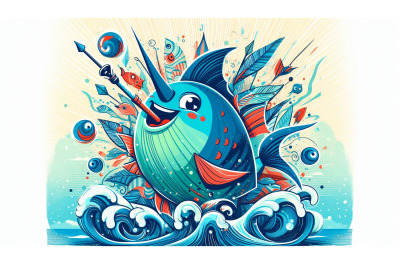 happy swordfish