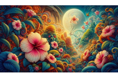 Hibiscus Garden Surreal