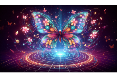 Hologram Flicker Butterfly