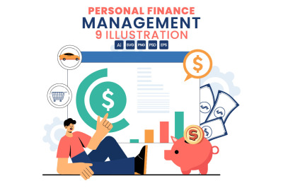 9 Personal Finance Management Illustration