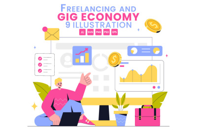 9 Freelancing and Gig Economy Illustration