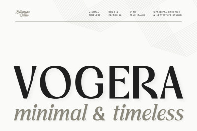 Vogera Minimal Editorial Serif