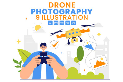 9 Aerial Drone Photography Illustration