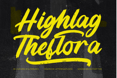 Highlag Theflora - Modern Brush Font Type
