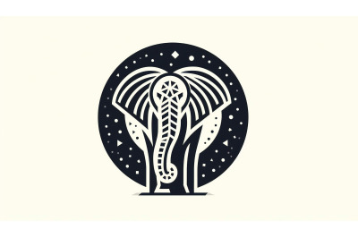 Minimalist Elephant Silhouette Abstract