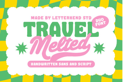 Travel Melted Retro Font Duo