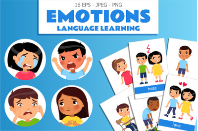 Educational Flashcards Emotions  Language Learning