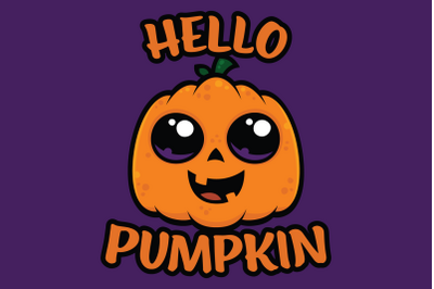 Hello Pumpkin Cute Halloween Jack-O-Lantern