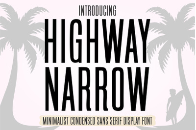 Highway Narrow Font: Minimalist Condensed Sans Serif (OTF, TTF)