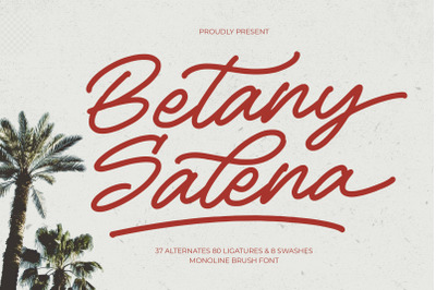 Betany Salena - Monoline Brush Font