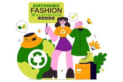 10 Sustainable Fashion Illustration
